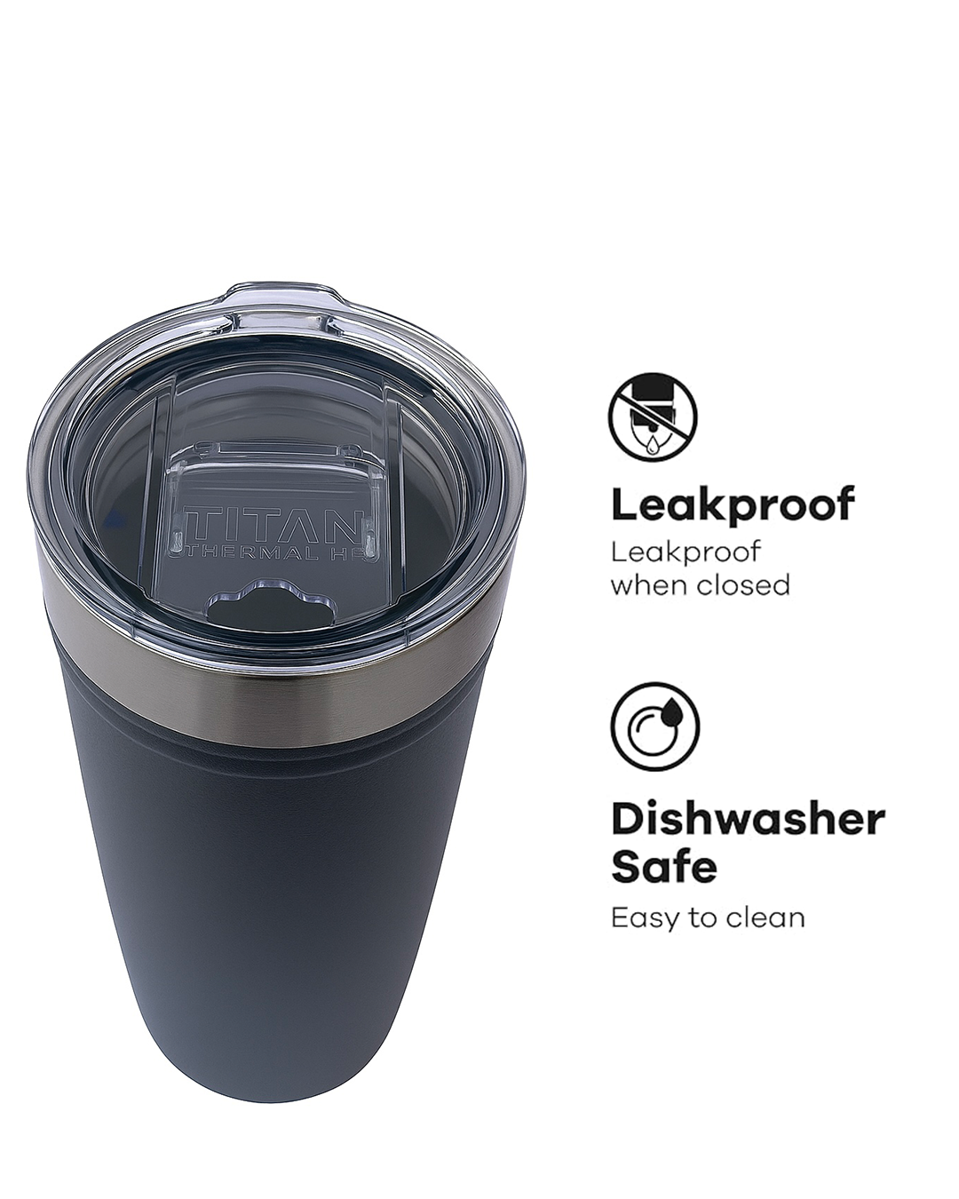 Arctic Zone - Titan Thermal Tumbler | 20 oz Matte Grey Stainless Steel