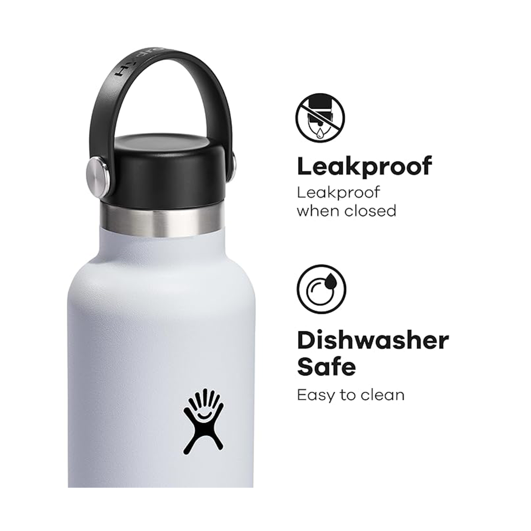 Hydro Flask Standard Mouth Water Bottle, 24 oz, White