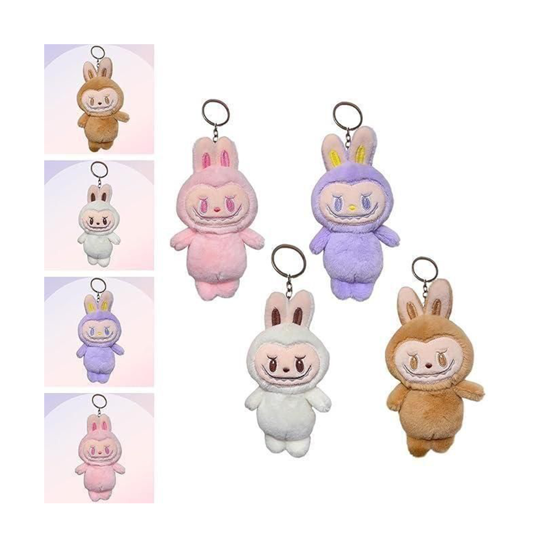Labubu Plush Charm – Mischievous Elf Monster Keychain / Collectible Doll