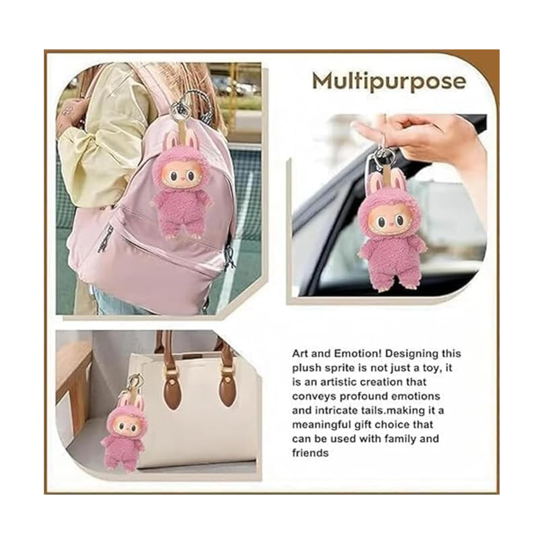 Labubu Plush Charm – Mischievous Elf Monster Keychain / Collectible Doll